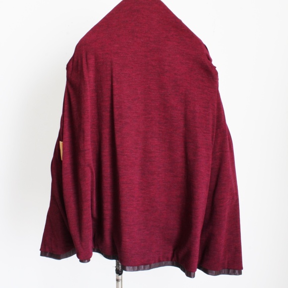 70s Bonnie Cashin For Sills Coat Burgundy Leather Pouch Pockets Lord & Taylor - Picture 9 of 10